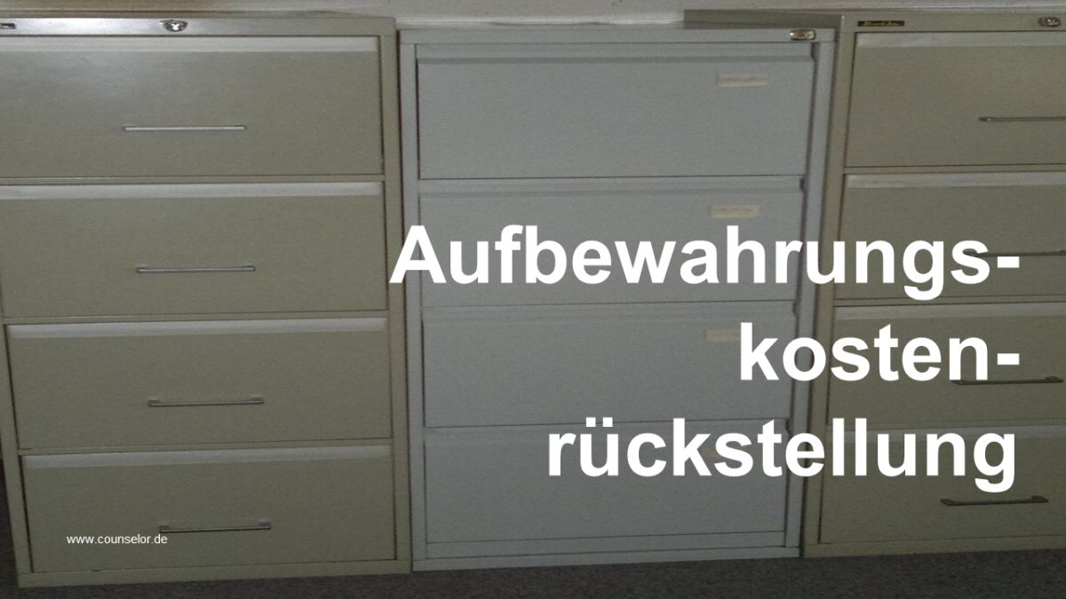 Die Aufbewahrungskosten-Rckstellung erklrt vom Steuerberater