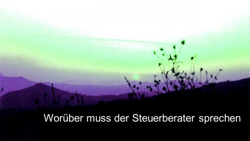 Worüber muss der Steuerberater reden