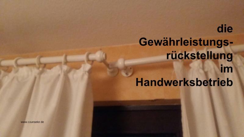 Gewährleistungsrückstellung im Handwerk