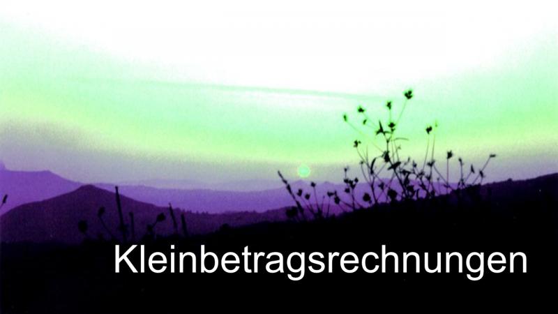 Kleinbetragsrechnungen + Umsatzsteuer