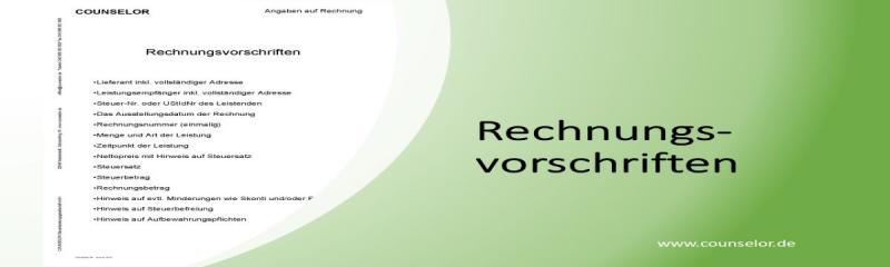 Rechnungsvorschriften Übersicht Deck