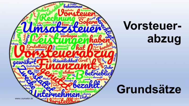 Grundsätze Vorsteuerabzug