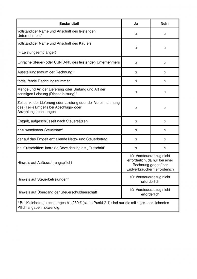 Checkliste Rechnungen2