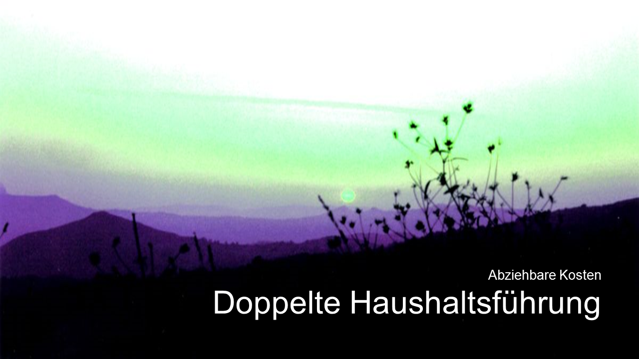 Doppelte Haushaltsfuhrung Abziehbare Kosten