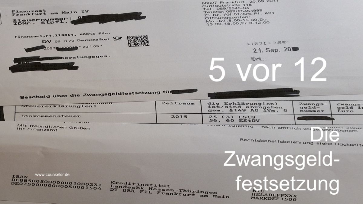 Gegen Zwangsgeld Vom Finanzamt Wehren Sagt Steuerberater
